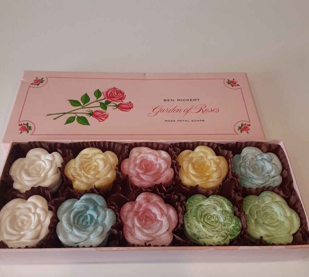 Vintage Ben Rickert Garden of Roses Rose Petal Soaps